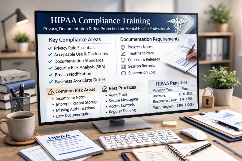 HIPAA Compliance Slides for teaching workshops, webinars, or CEUs.