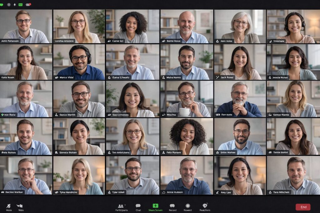 Zoom screen full of patricipants