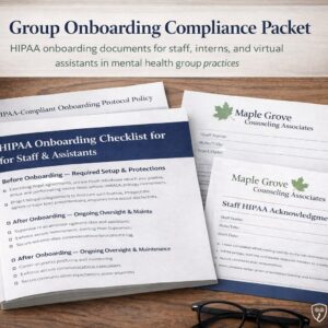 Group Onboarding Compliance Packet customized by a hypothetical practice.