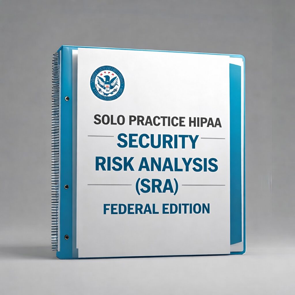 Solo Practice HIPAA Security Risk Analysis SRA - Federal Edition image represents a digital product